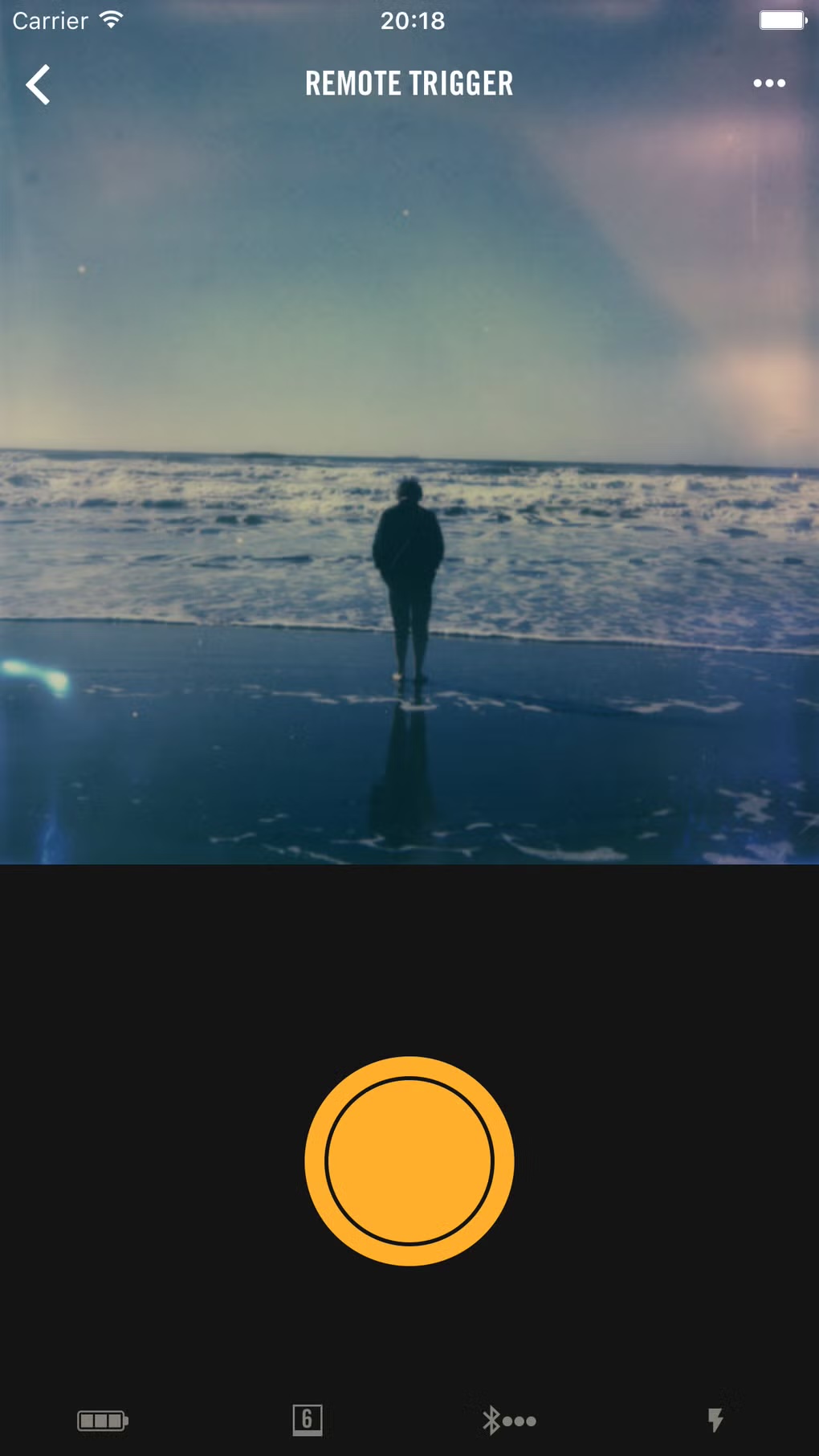 The official iOS app, Remote Trigger screen